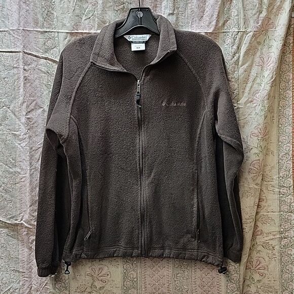 Columbia Fleece Jacket Full Zip Up Brown Women Size Small - Picture 1 of 7